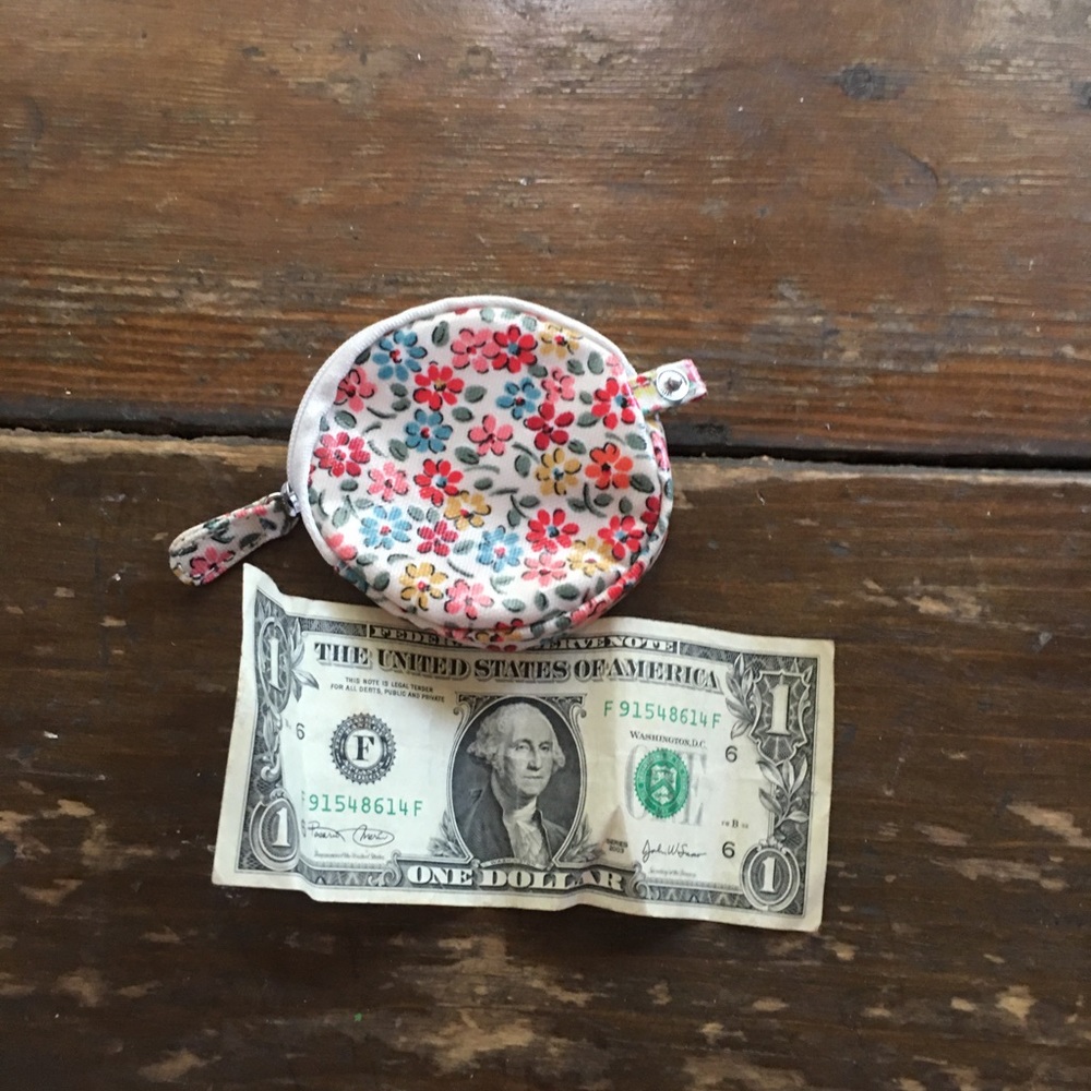 Teeny weeny oilcloth coin purse!  Perfect for a little gift!